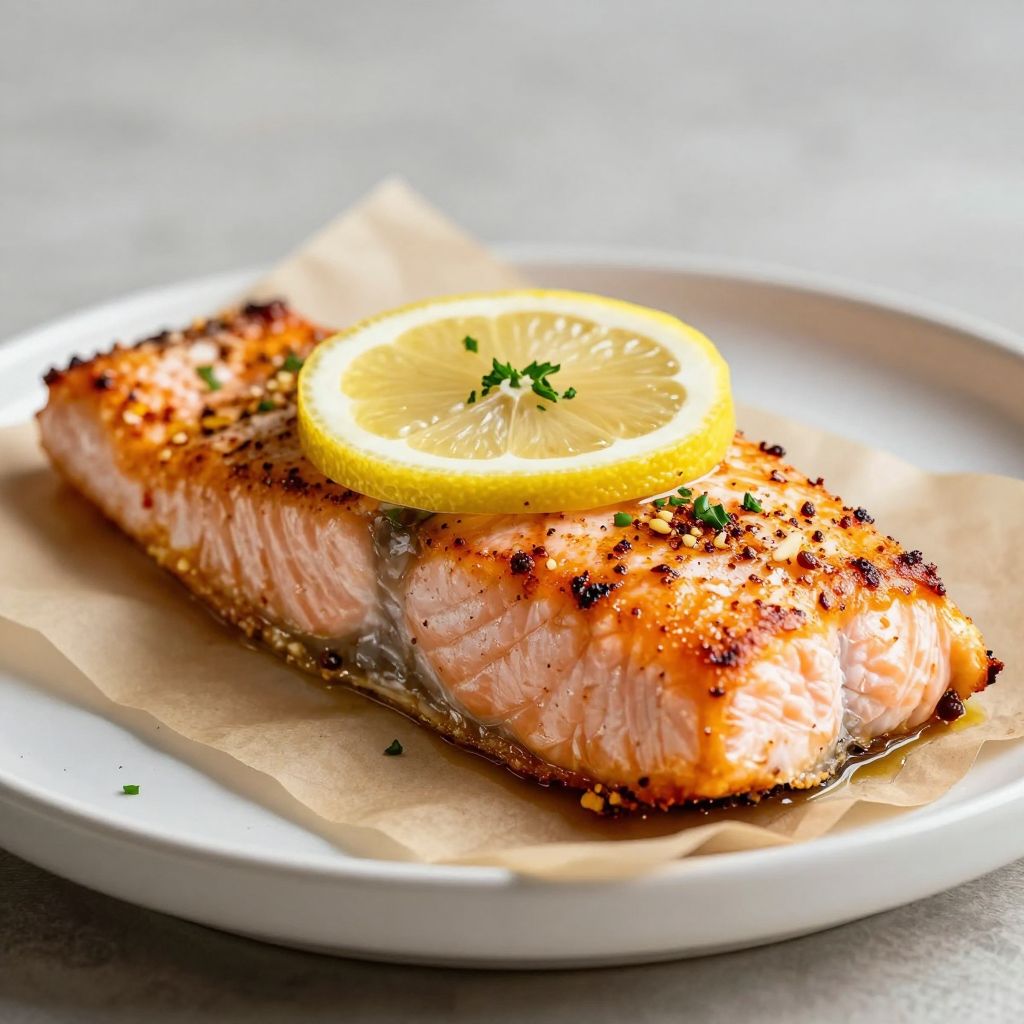 Baked Salmon on Tray