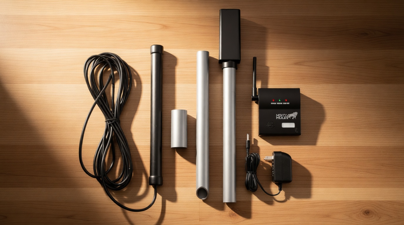 Mighty Mule FM231 Wireless Driveway Alarm – Electromagnetic Vehicle Detection, Indoor Receiver, 400 ft Range, Expandable, Battery Powered, Easy Installation, Driveway & Property Security System