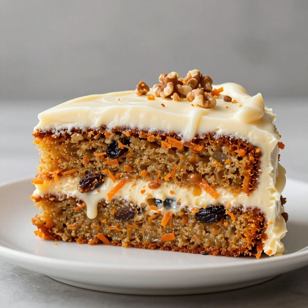 Frosted Carrot Cake Slice