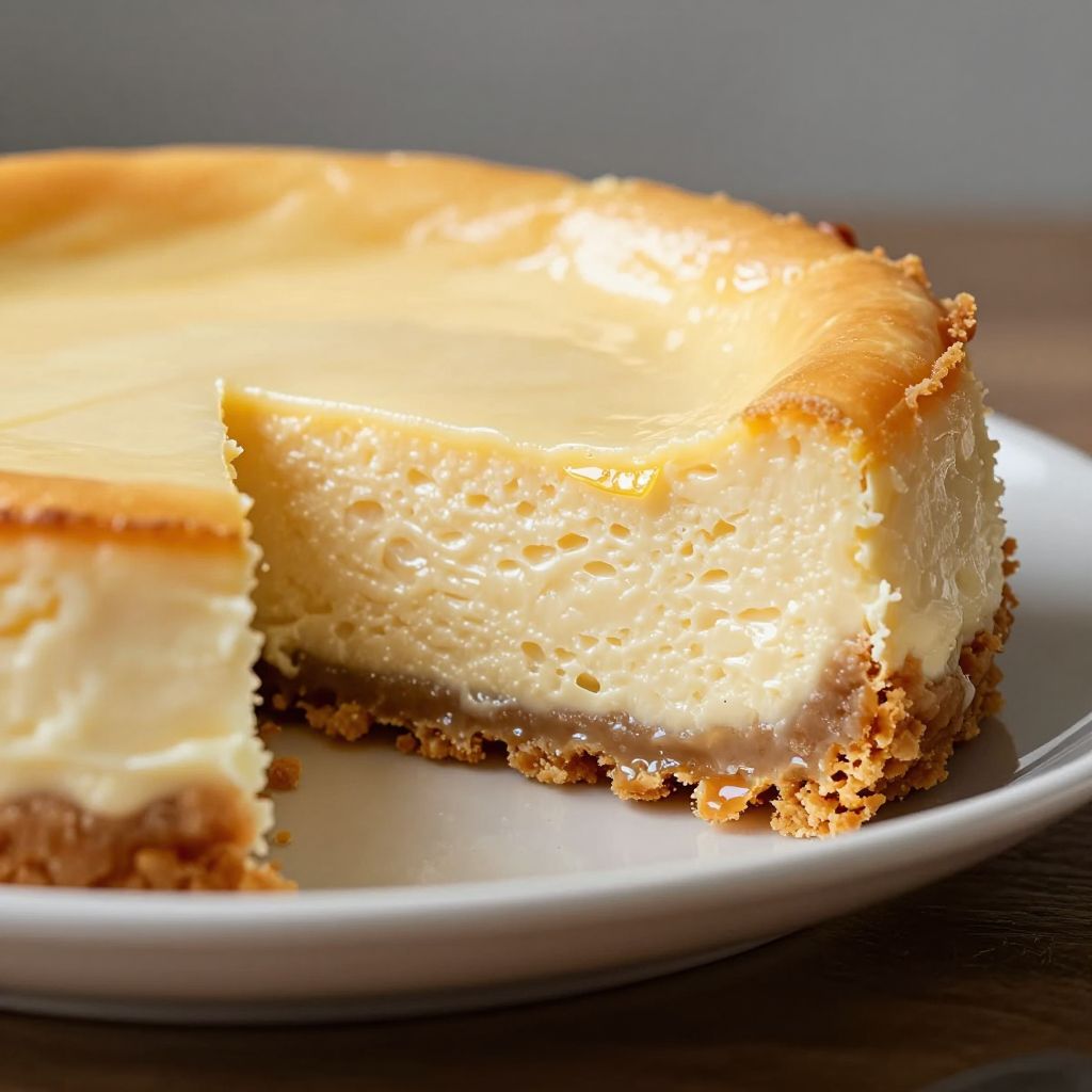 Cheesecake slice on a plate