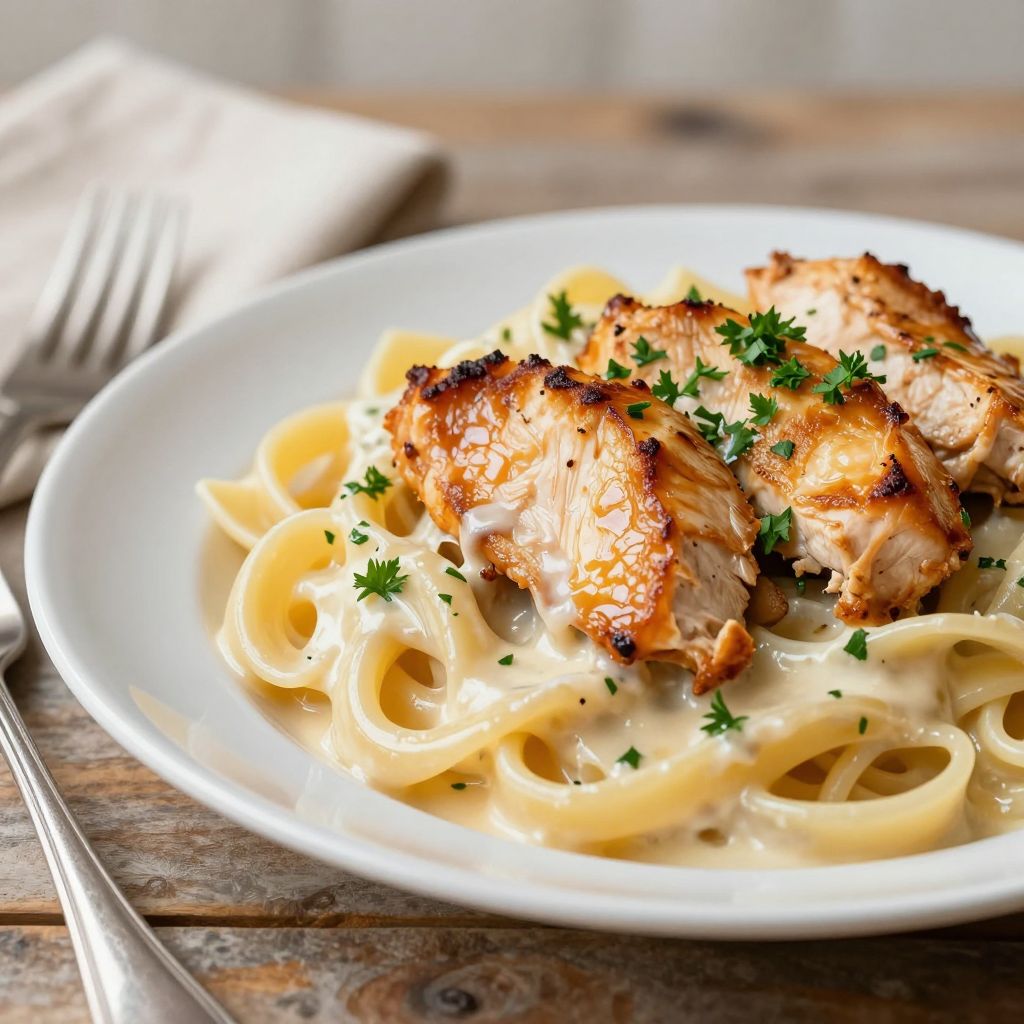 Chicken Alfredo Final Dish