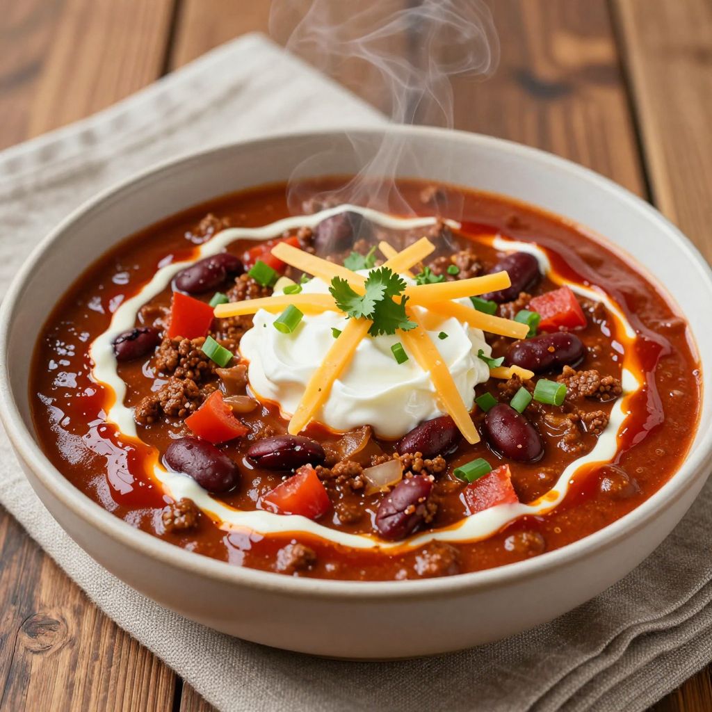 Chili in pot step-by-step