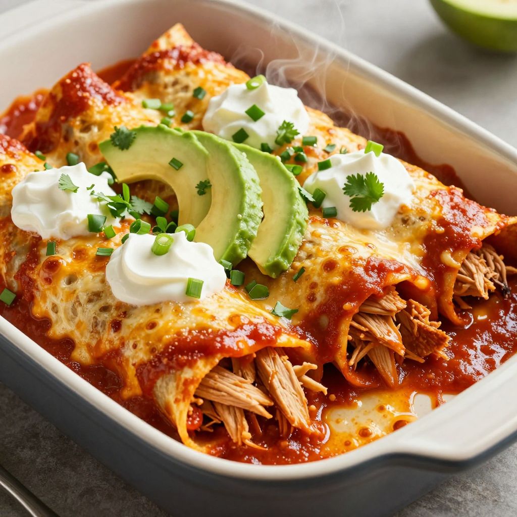 Close up enchiladas dish