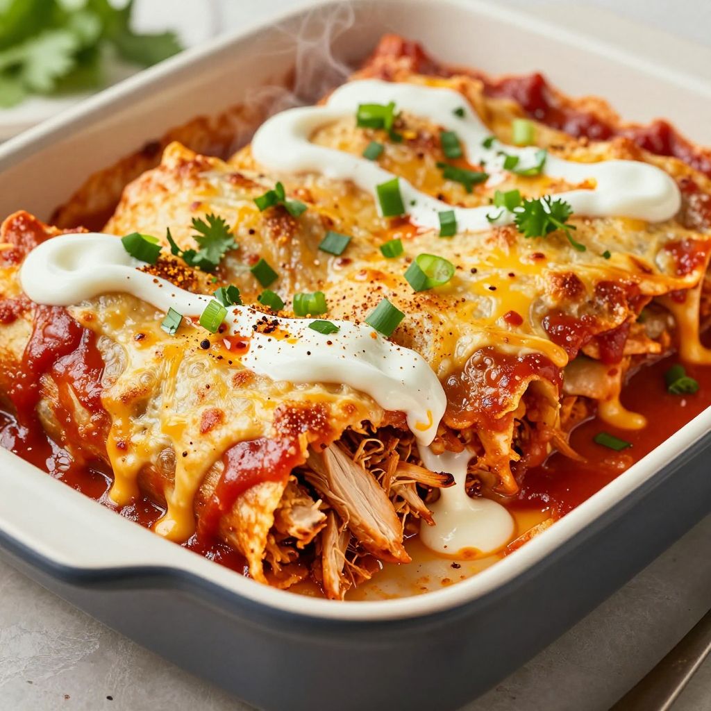 Baked enchiladas served image