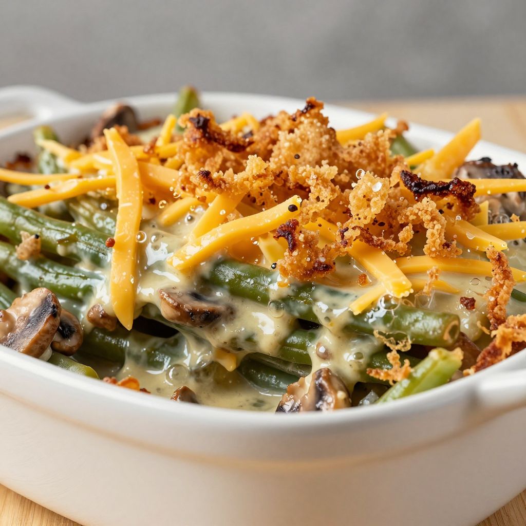 Green Bean Casserole Process Shot