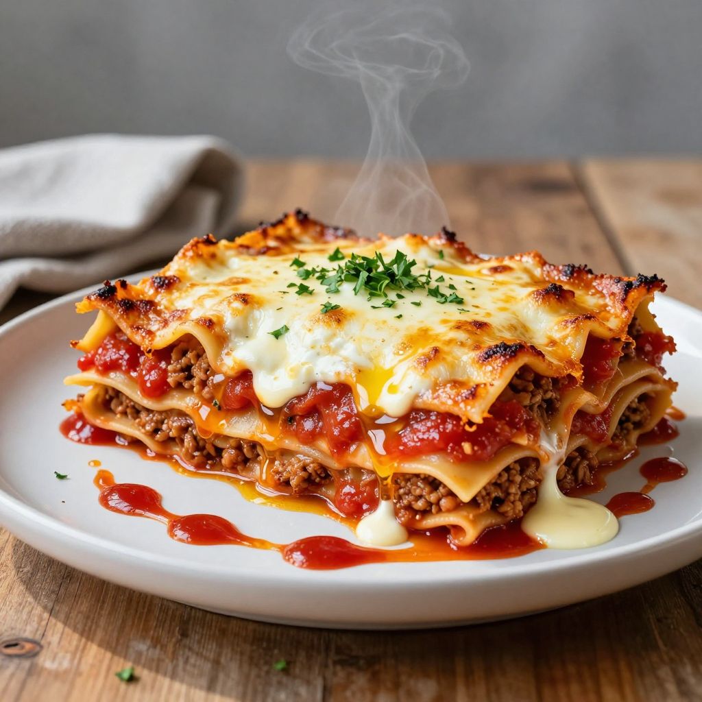 Lasagna in the making