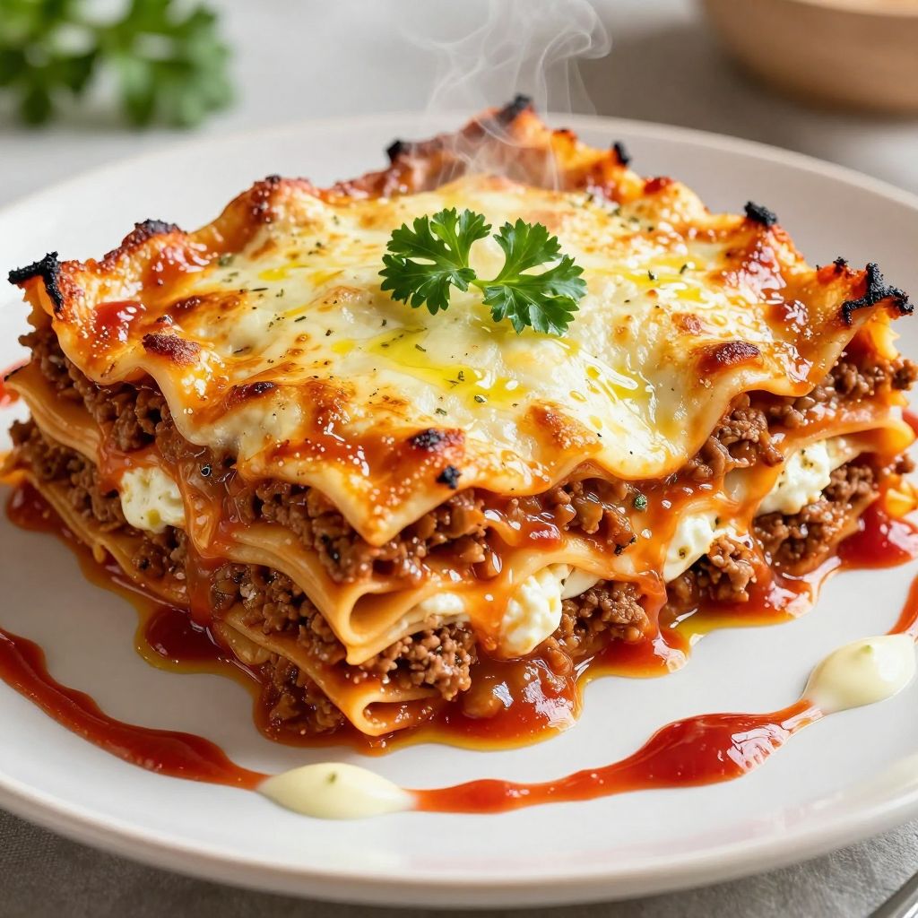 Finished lasagna image