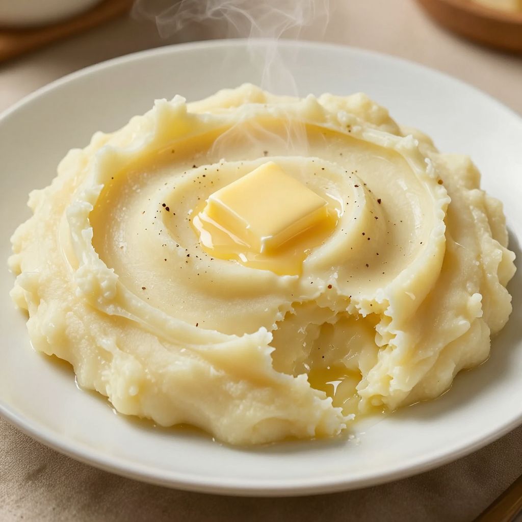 Creamy Mashed Potatoes Served