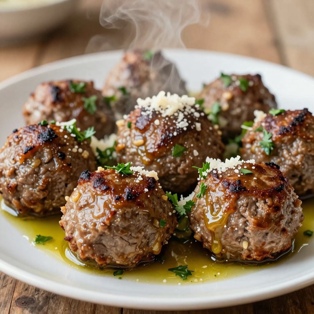Homemade Meatballs Cooking