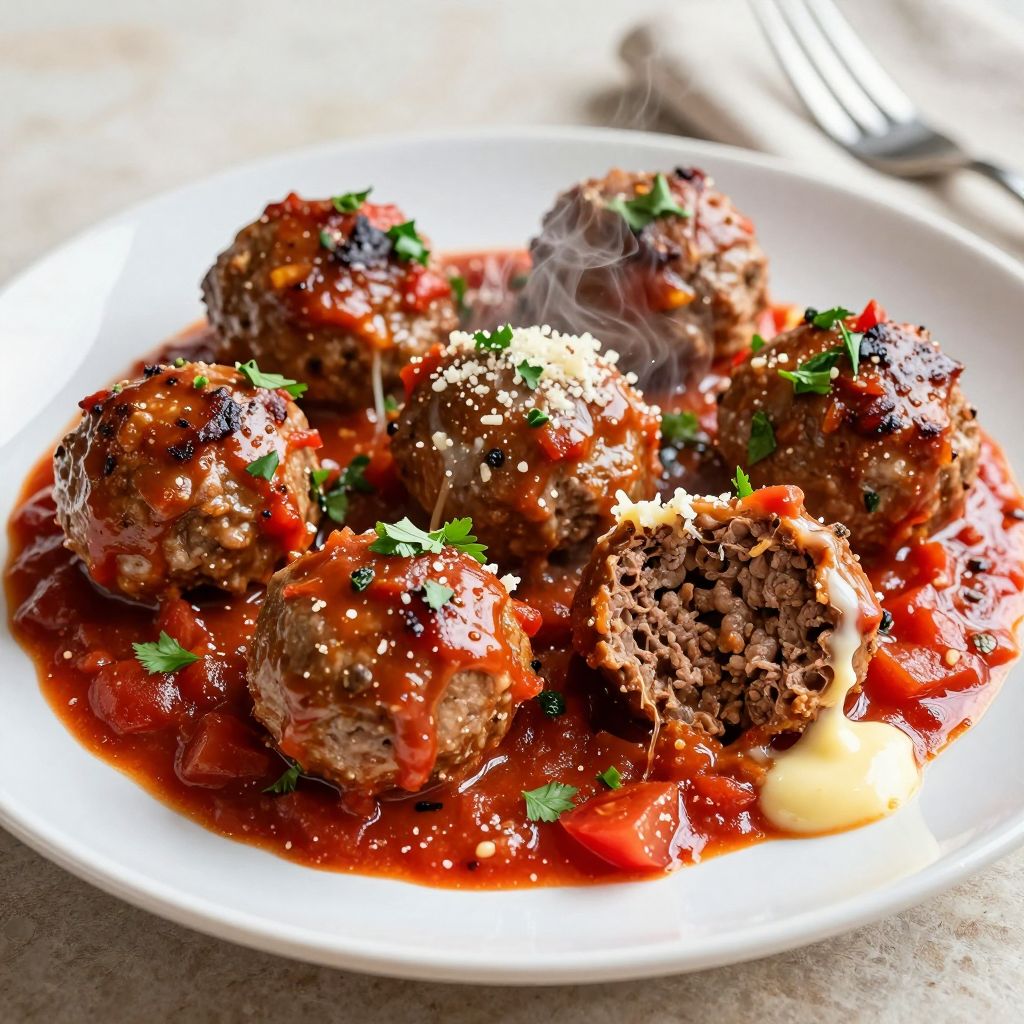 Meatballs cooking step