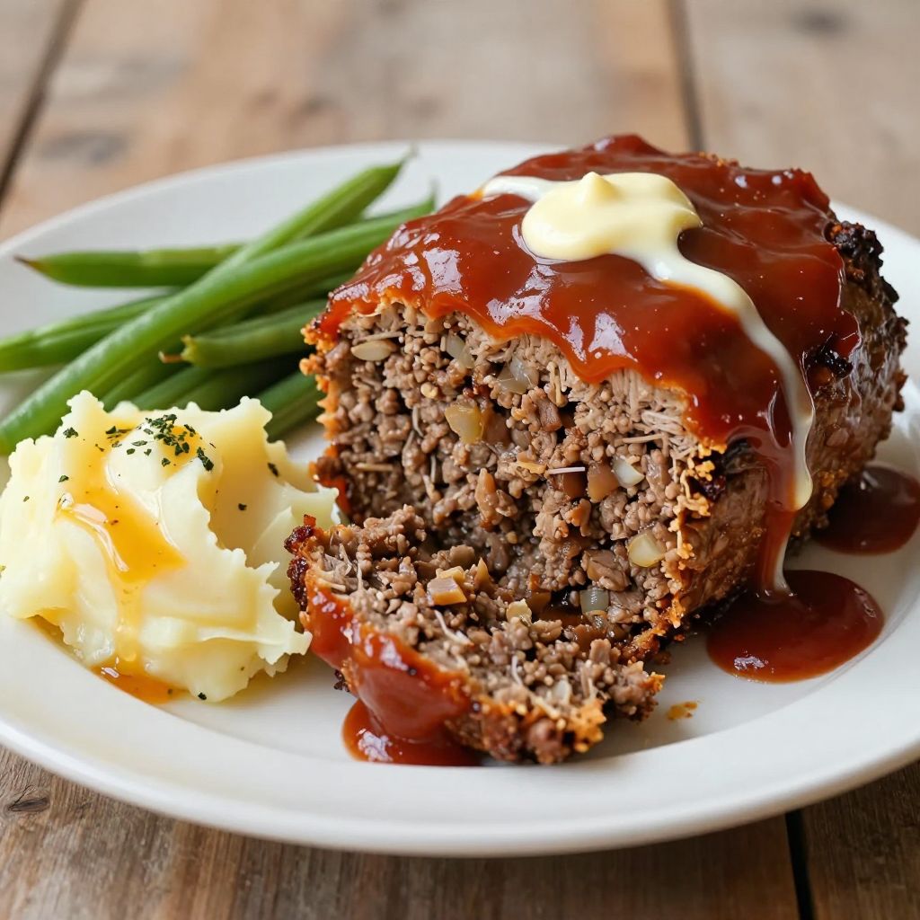 Meatloaf Sliced on Tray