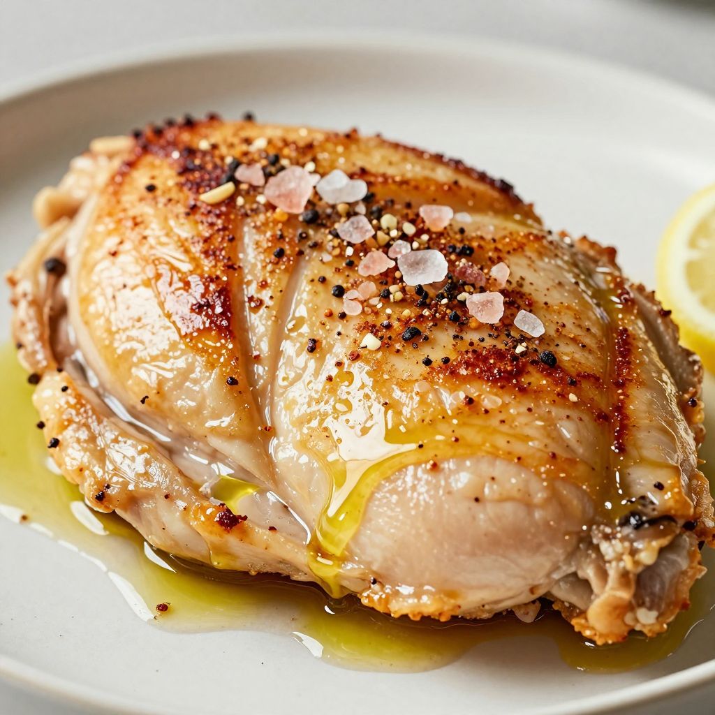 Pink Salt Chicken in Skillet