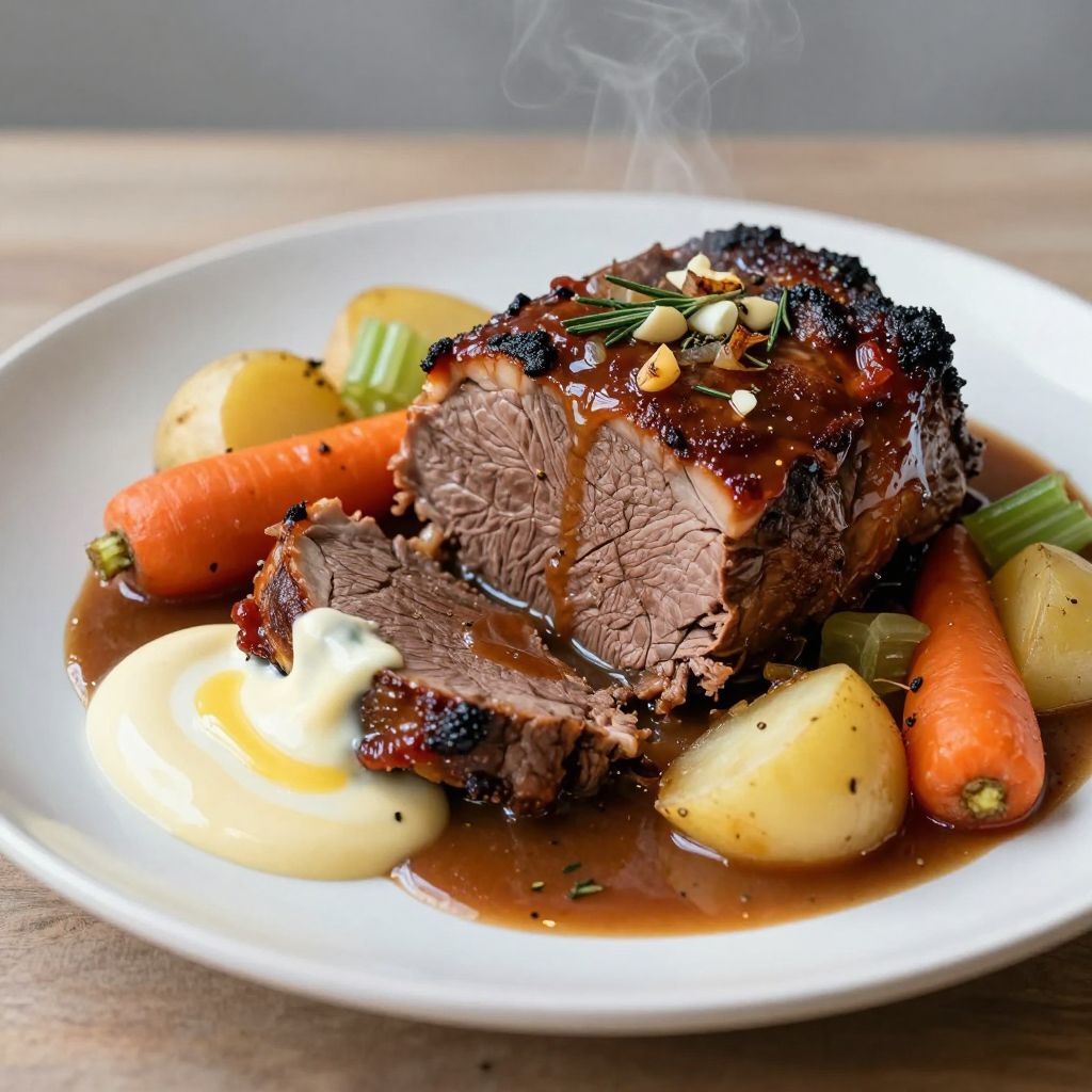 Pot roast finished preparation