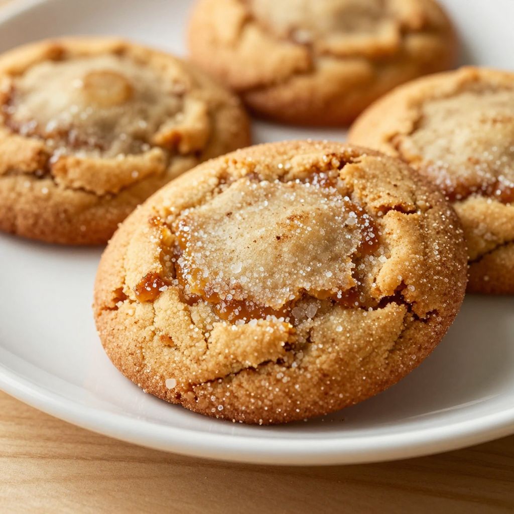 Snickerdoodle cookies on a tray