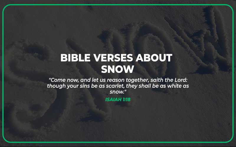 Bible Verses About Snow