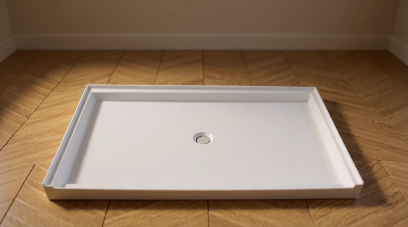 Barrier Free Acrylic Shower Base 62X36 in with Centre Drain