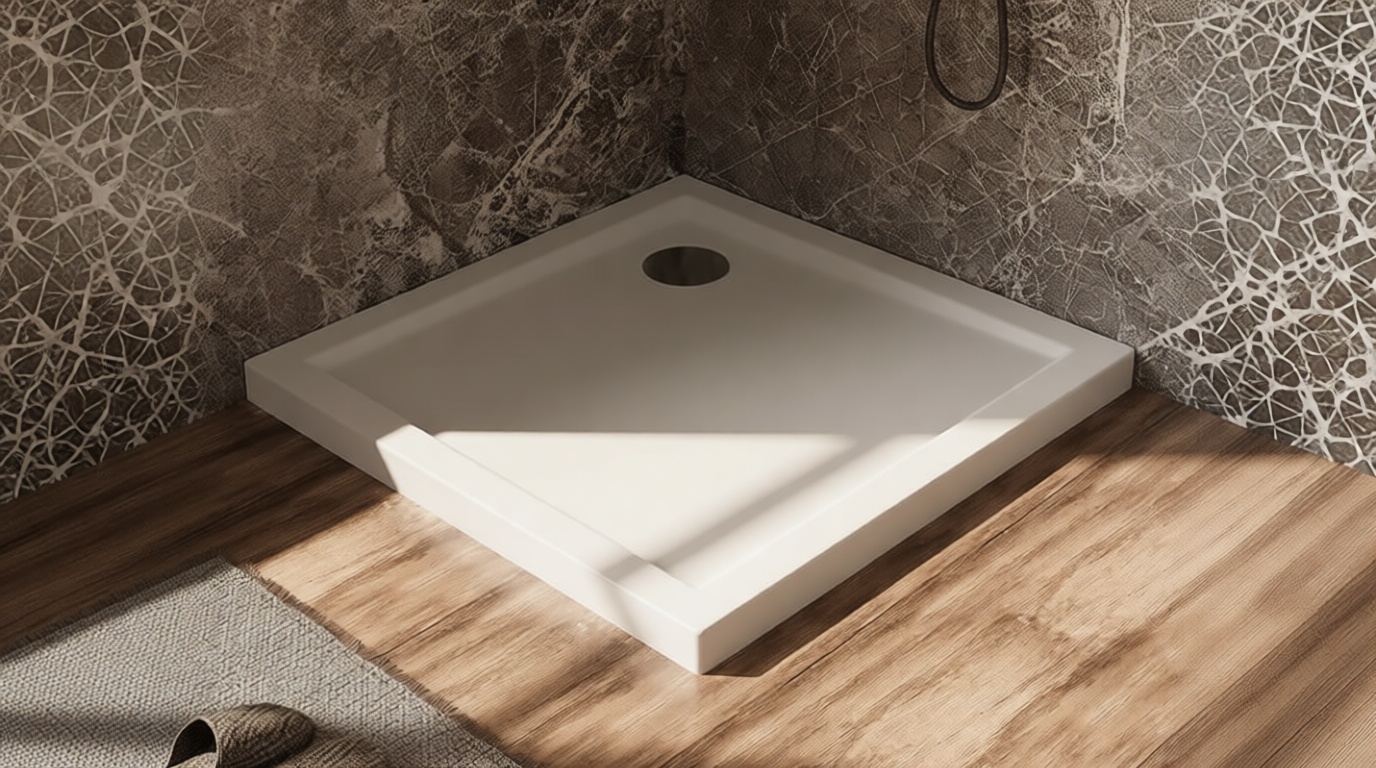 Shower pan,Goodyo 32 in x 32 in Corner Drain Shower Base in White