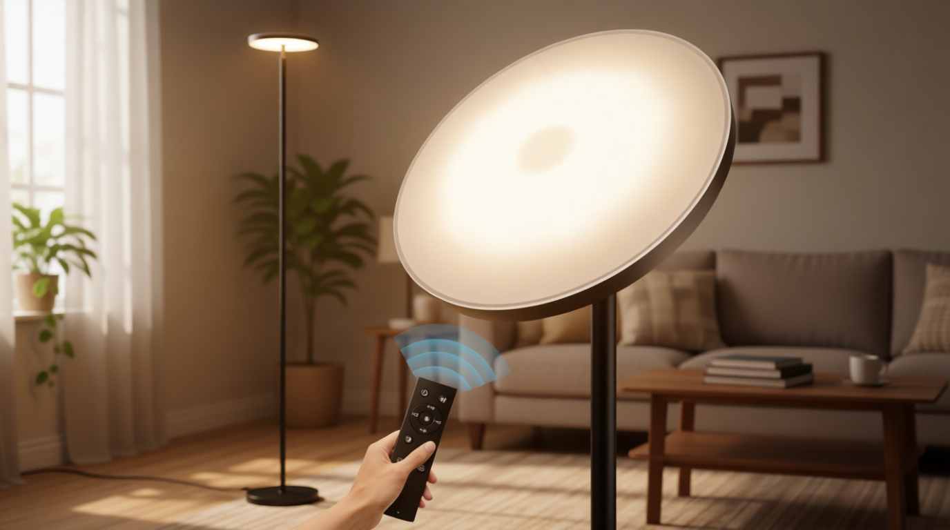 SUNMORY Floor Lamps for Living Room, 32W/3000LM Super Bright LED Floor Lamp with Remote Control, 69" Tall Standing Lamp with Stepless Dimmable, Modern Torchiere Corner Lamp for Bedroom, Office