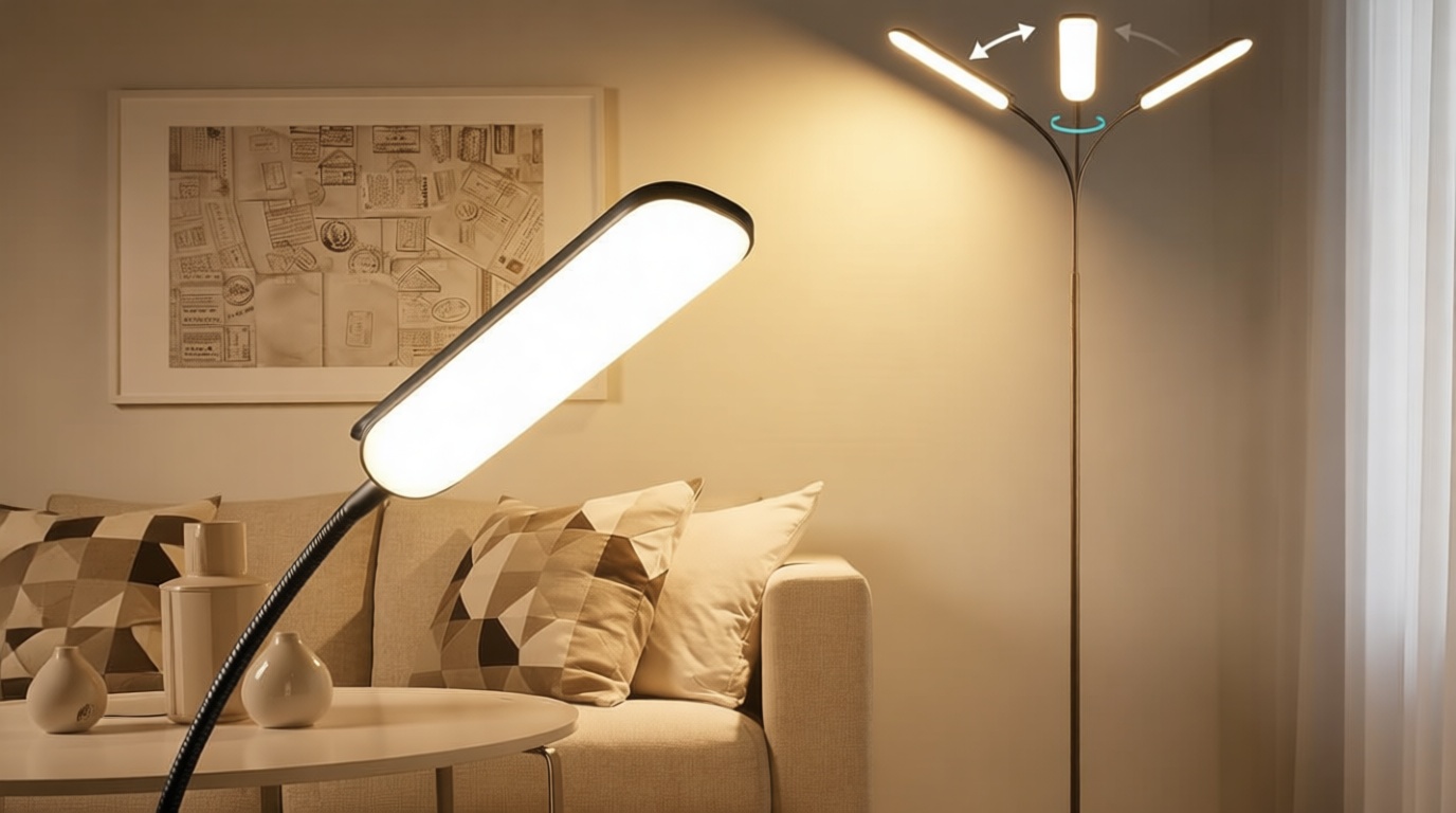 marctronic Floor Lamp, 18W 1800LM Super Bright LED Floor Lamp with Remote & Works with Smart Plug, Dimmable Timing Eye Caring Reading Lamps Floor Standing for Living Room Bedroom Office