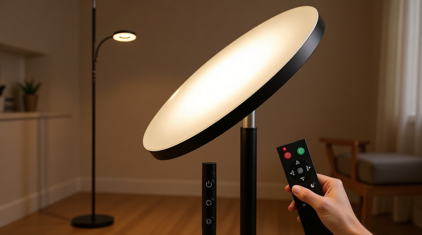 marctronic Floor Lamp, Upgraded 42W 4000LM Super Bright LED Floor Lamp for Living Room Bedroom, Dimmable Standing Reading Floor Lamps with Remote & Touch Control