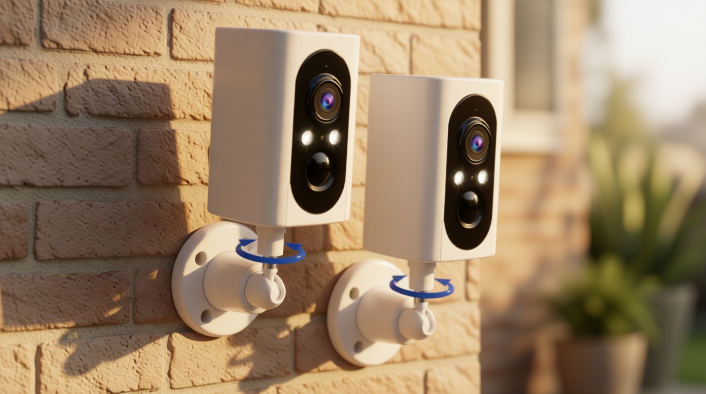 Security Cameras Wireless Outdoor 355° Pan Rotating 2K Color Night Vision Cameras for Home Security WiFi Battery Outdoor Camera Motion Detection 2-Way Talk IP65 Spotlight Siren SD/Cloud Storage 2 Pack