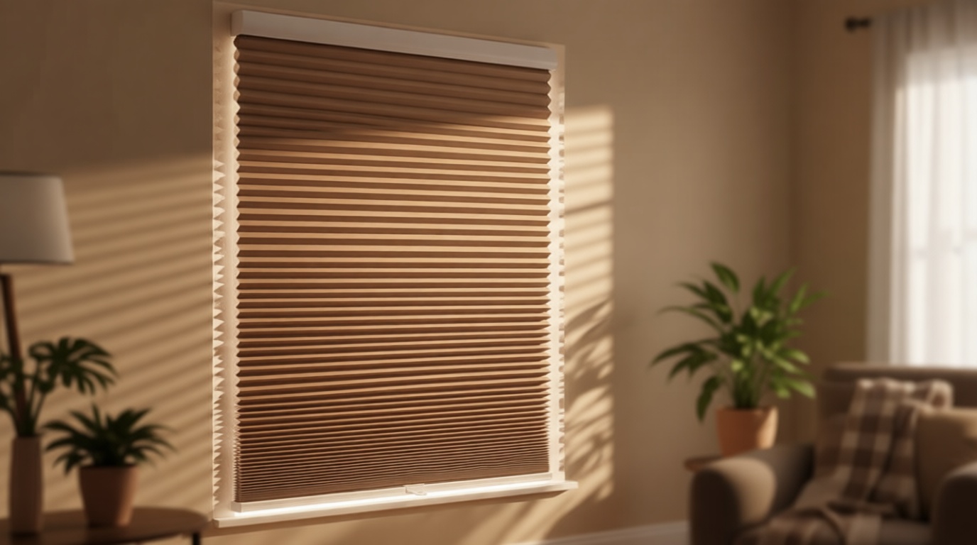 MYshade Cordless Blackout Cellular Shades for Windows, Honeycomb Window Shades with Thermal Insulation, Child & Pet Safe Room Darkening Shade, Easy Install,24" W x 50" H, Light Brown OEKO-TEX STANDARD 100