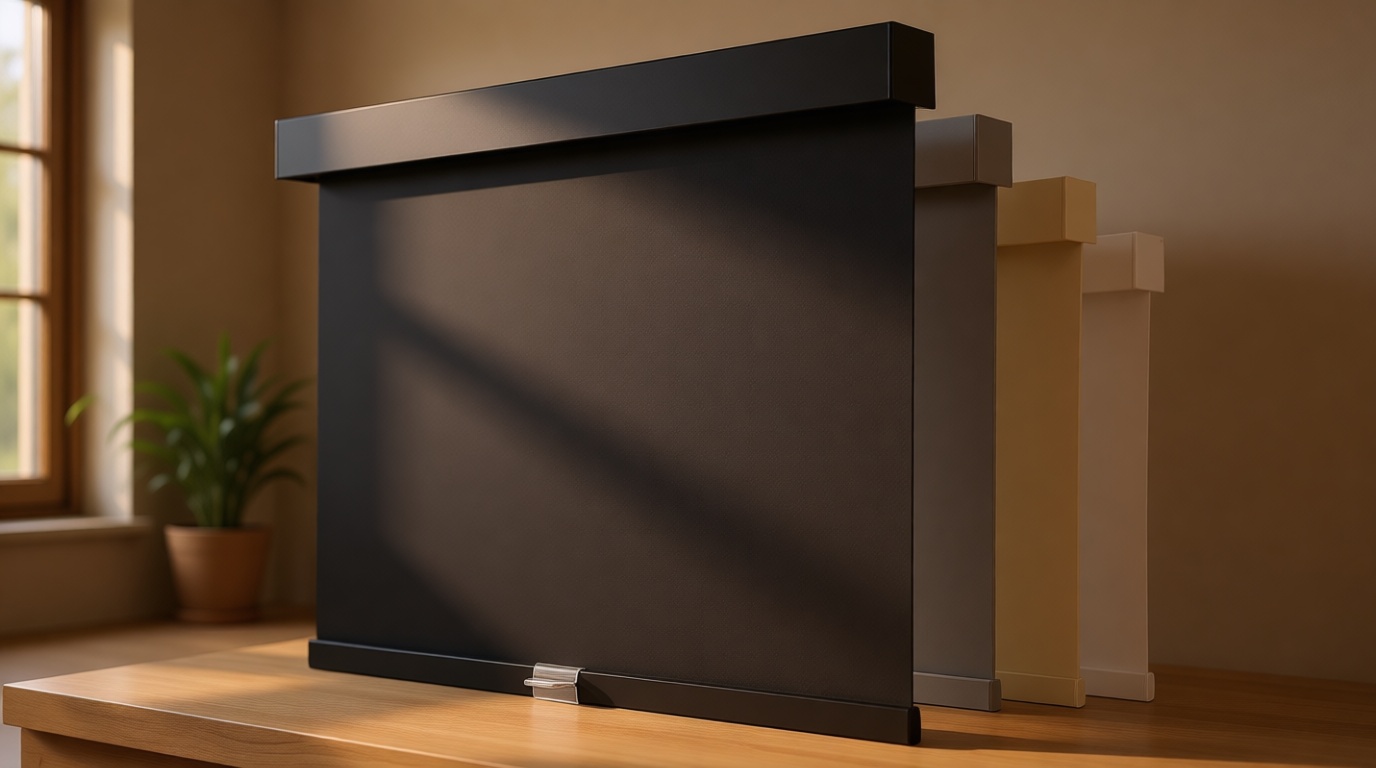 Persilux Cordless Blackout Roller Shades for Windows, Free-Stop With Valance, Thermal Insulated Fabric Blinds, UV Protection for Home and Bedroom (Black, 15" W x 64" H)