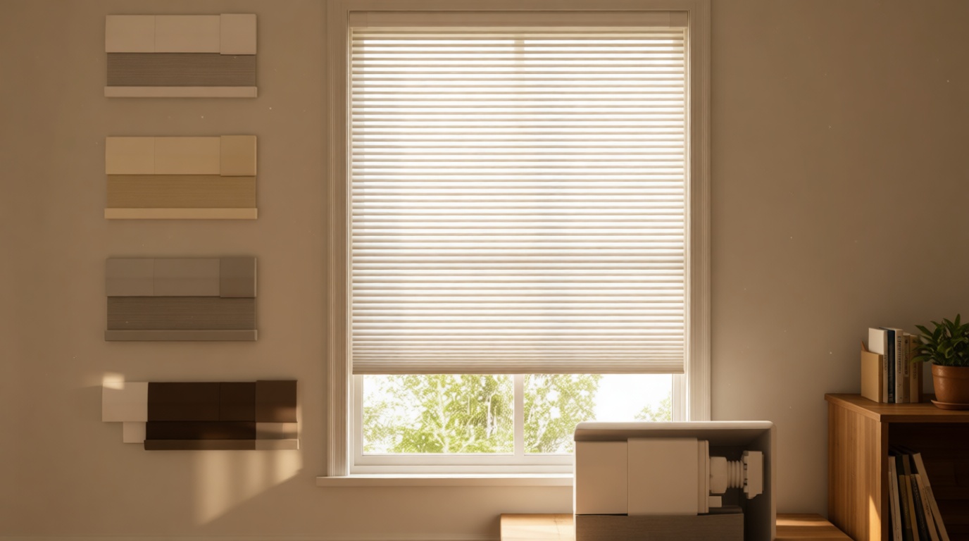 LazBlinds No Tools No Drill Cordless Cellular Shades, Blackout Light Blocking Honeycomb Shades for Home, Thermal Insulation Blinds for Windows, 22" W x 36" H, White OEKO-TEX STANDARD 100