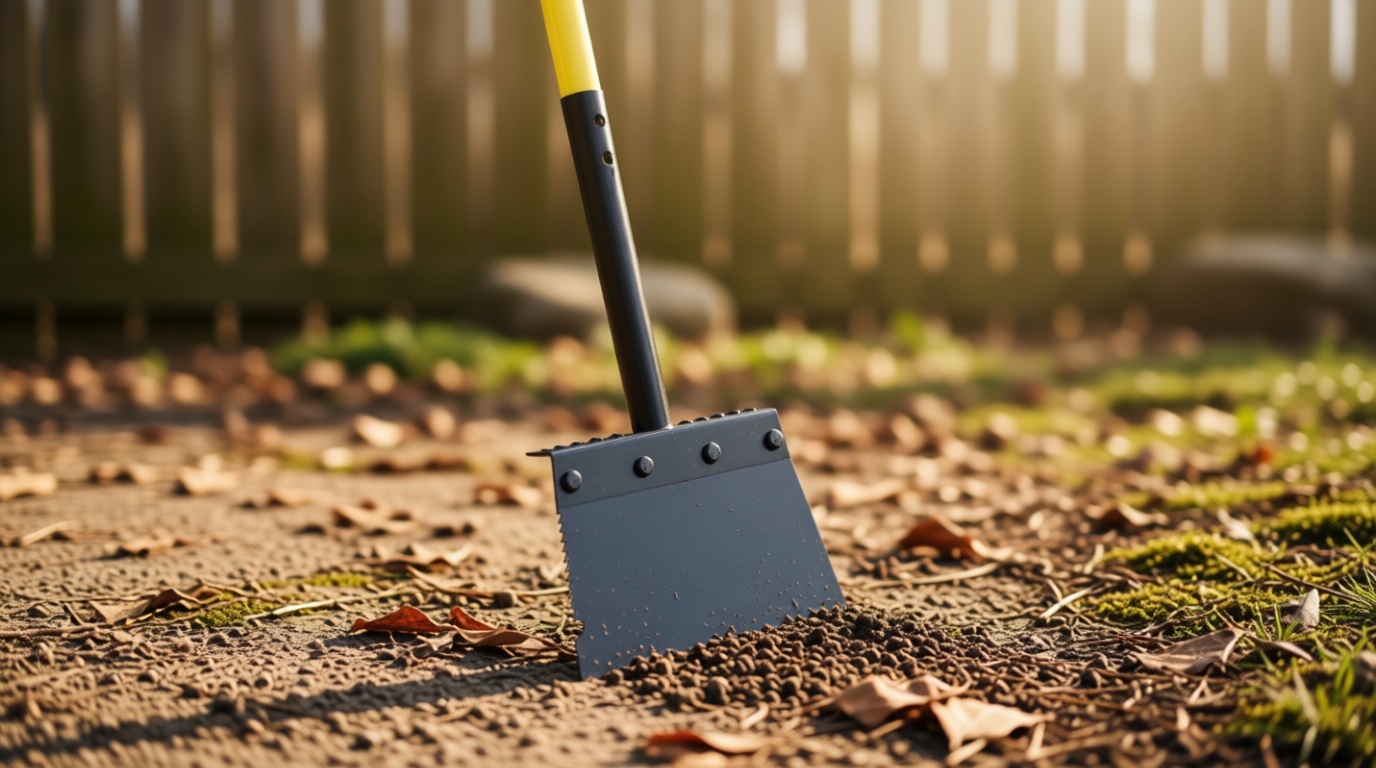 Jardineer Garden Flat Shovel Heavy Duty, Multifunctional Garden Cleaning Shovels for Lawn Edging,Sidewalk Weeding, Floor Scraper Long Handle, Metal Snow Shovel,Ice Scraper for Driveway (60")