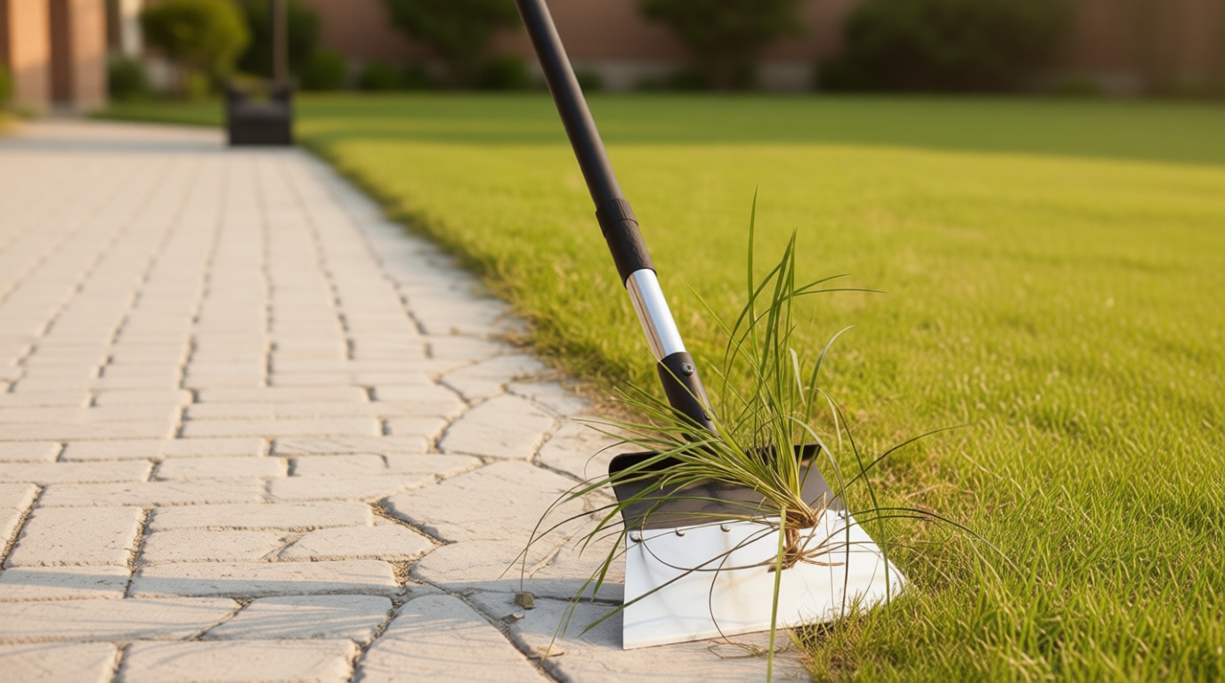 Garden Flat Shovel, Heavy Duty Multifunctional Cleaning Shovel with 60" Adjustable Long Handle, Metal Floor Scraper Tool for Weeding, Scraping, Ice & Snow Removal, Driveway, Sidewalk, Garden, Outdoor