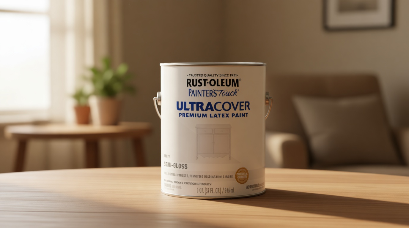 Rust-Oleum 1993502 Painter's Touch Ultra Cover Multi-Purpose Brush-On Paint, 1 Quart, Semi-Gloss White