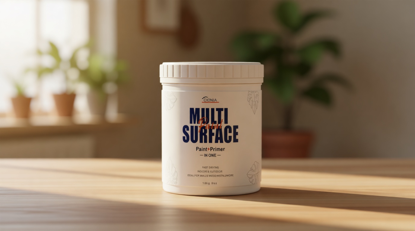 CIONIA All-in-One Paint - Multi Surface White Paint - Furniture and Cabinet for Interior/Exterior - No Sanding, Quick Drying, Perfect for Wood, Wall, Metal and More, 5 Oz