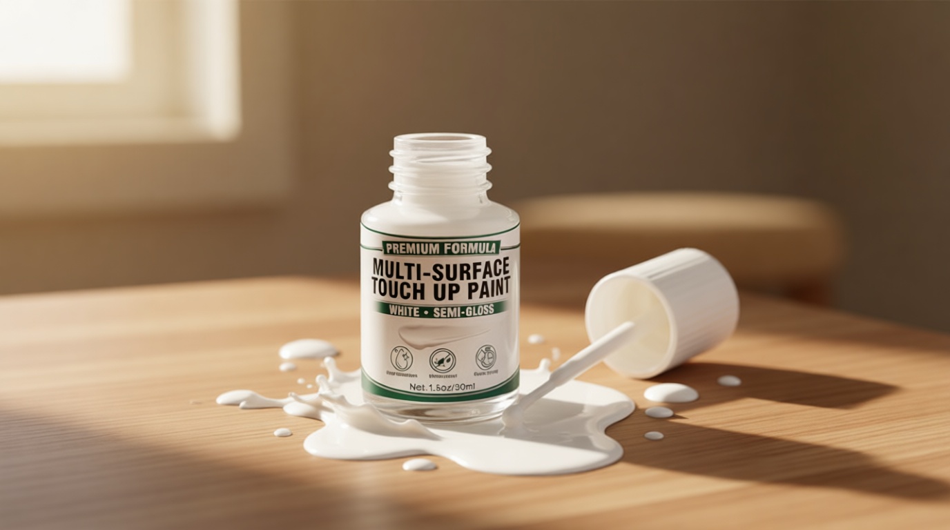 White Touch Up Paint, White Paint for Walls, Doors, Cabinets & Furniture, High Adhesion, Low Odor, Semi-Gloss Finish, 30ML